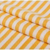 Cotton and linen striped fabric