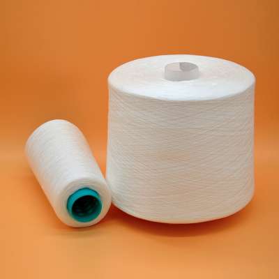 Knotless Raw White For Sewing Thread 100% Spun Polyester Yarn